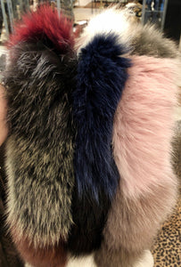 Fox Fur Infinity Scarf/Snood  (multi-colored)
