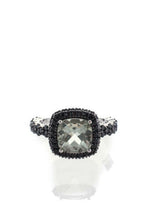Load image into Gallery viewer, Black Spinel &amp; Prasiolite Sterling Silver Ring
