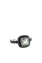 Load image into Gallery viewer, Black Spinel &amp; Prasiolite Sterling Silver Ring
