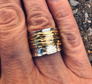 Genuine Sterling Silver Spinner Ring