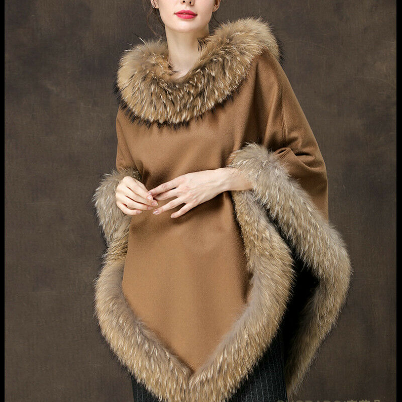 mink poncho cape