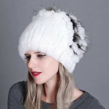 Load image into Gallery viewer, Chinchilla Rex &amp; Fox fur hat
